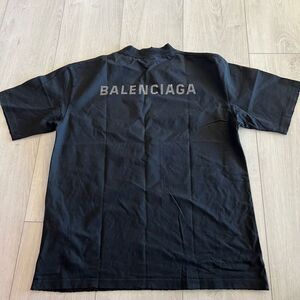 BALENCIAGA unisex black distress shirt size m